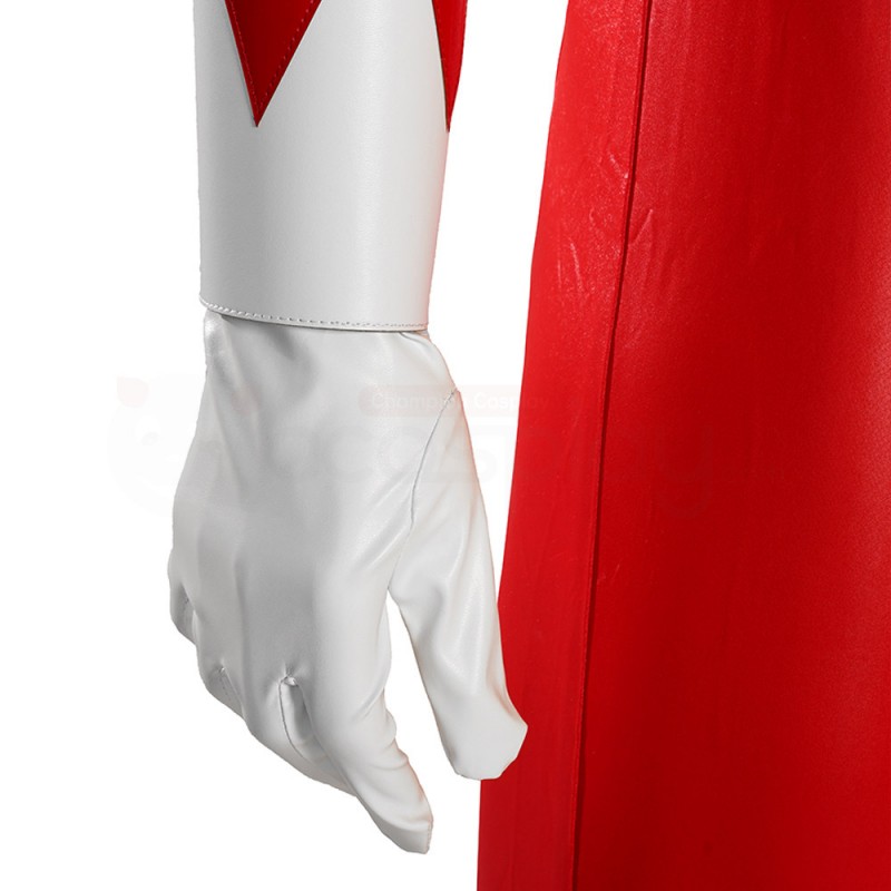 Red Ranger Costume Mighty Morphin Power Rangers Jason Lee Scott Cosplay Suit
