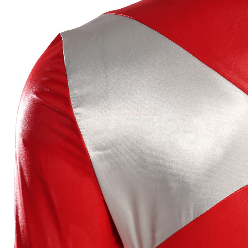 Red Ranger Costume Mighty Morphin Power Rangers Jason Lee Scott Cosplay Suit