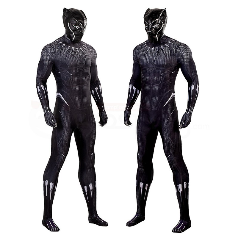 Black Panther Jumpsuit Black Cosplay Costume