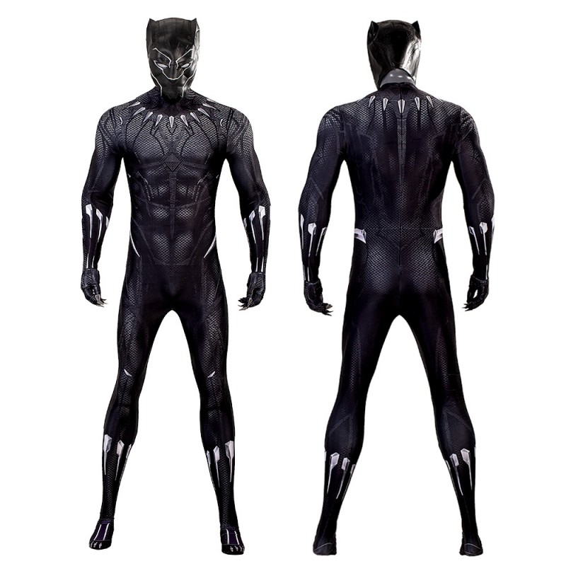 Black Panther Jumpsuit Black Cosplay Costume - CCosplay.com