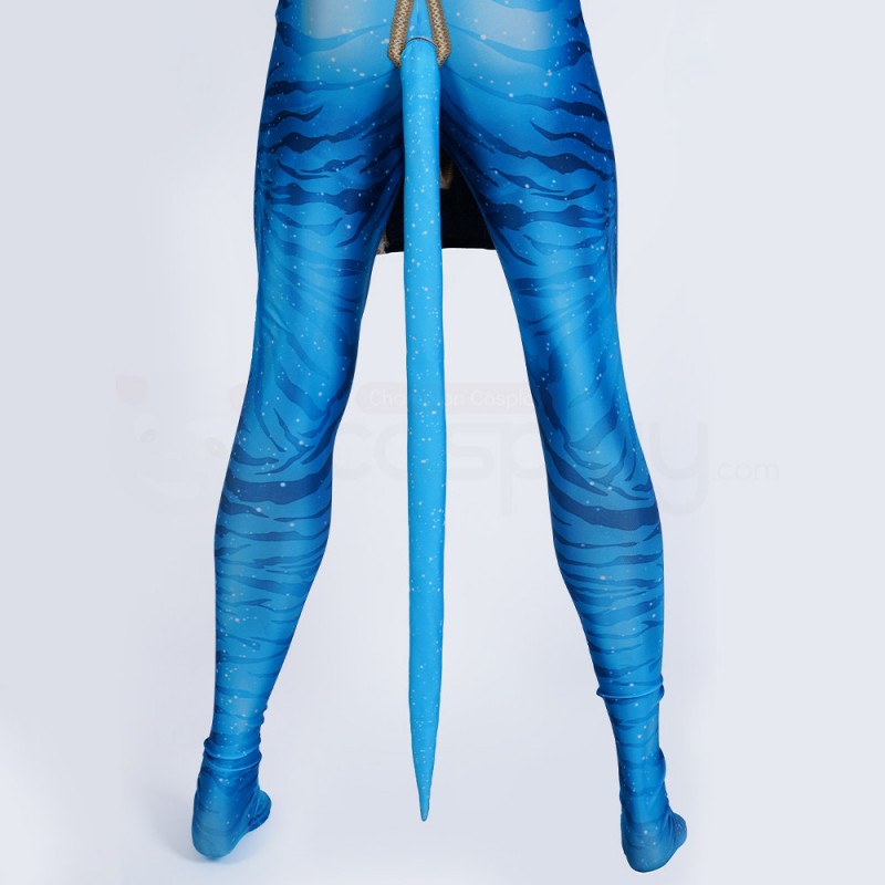 Jake Sully Blue Jumpsuit Avatar 2 The Way of Water Cosplay Costume