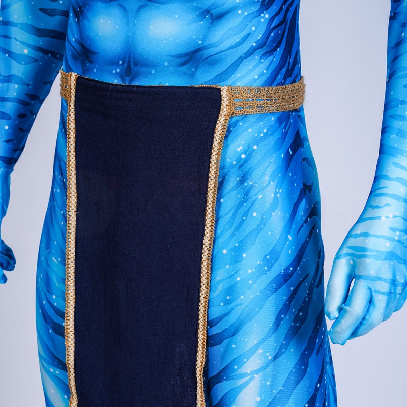Jake Sully Blue Jumpsuit Avatar 2 The Way of Water Cosplay Costume