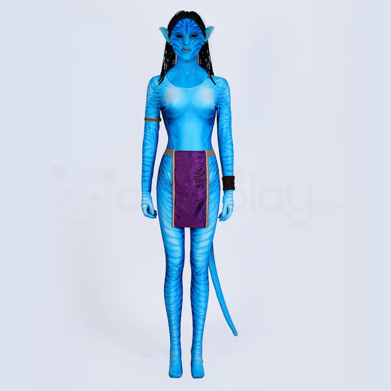 Neytiri Jumpsuit Zoe Saldana Blue Cosplay Costume Printed  Suit