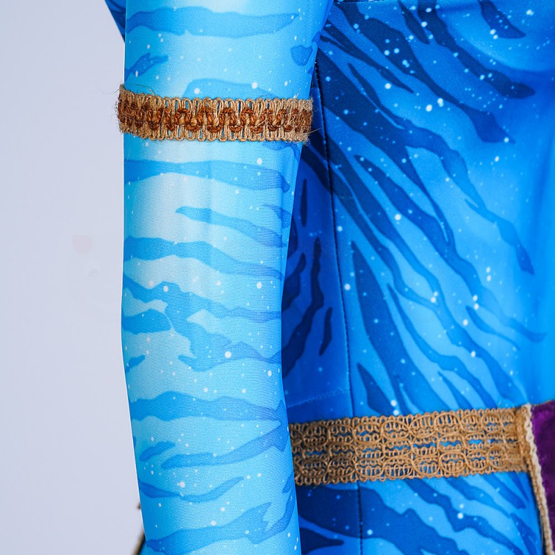 Neytiri Jumpsuit Zoe Saldana Blue Cosplay Costume Printed  Suit