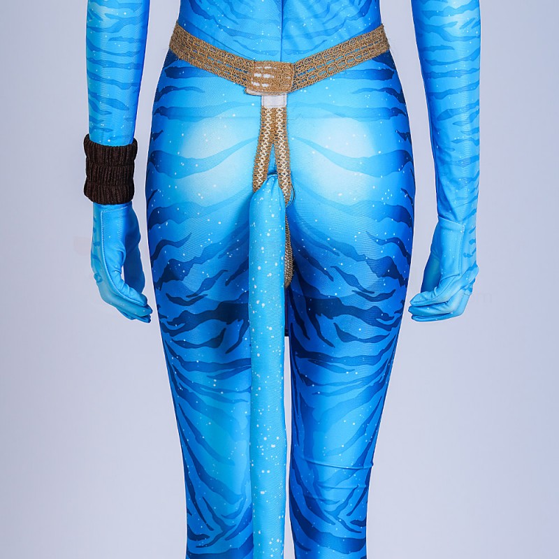 Neytiri Jumpsuit Zoe Saldana Blue Cosplay Costume Printed  Suit