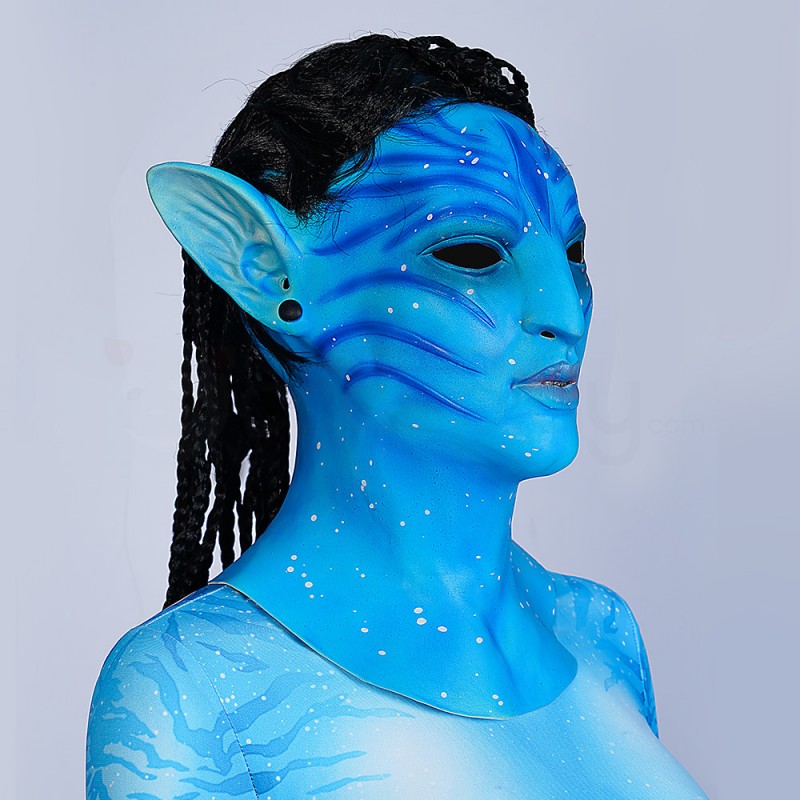 Neytiri Jumpsuit Zoe Saldana Blue Cosplay Costume Printed  Suit