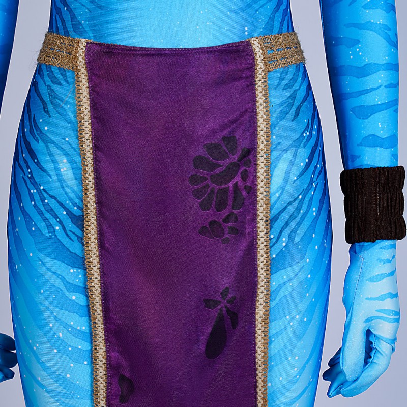 Neytiri Jumpsuit Zoe Saldana Blue Cosplay Costume Printed  Suit