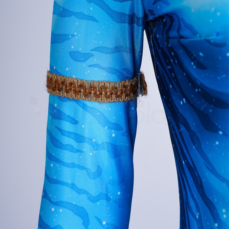 Neytiri Jumpsuit Zoe Saldana Blue Cosplay Costume Printed  Suit