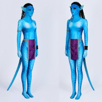 Neytiri Blue Jumpsuit Avatar 2 The Way of Water Cosplay Costume