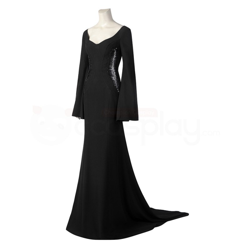 Wednesday Addams Morticia Cosplay Costumes Black Dress