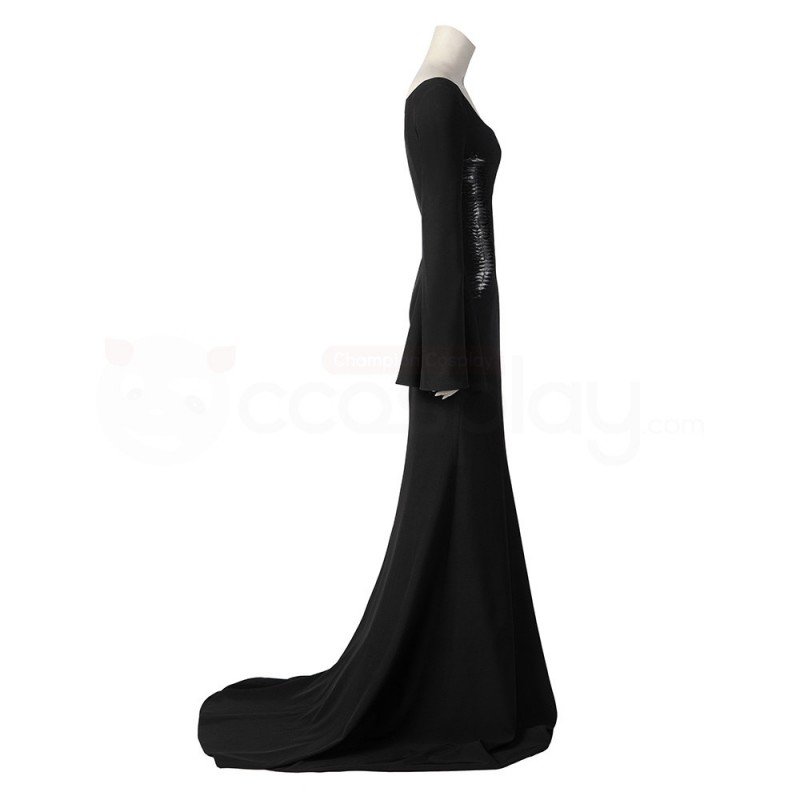 Wednesday Addams Morticia Cosplay Costumes Black Dress