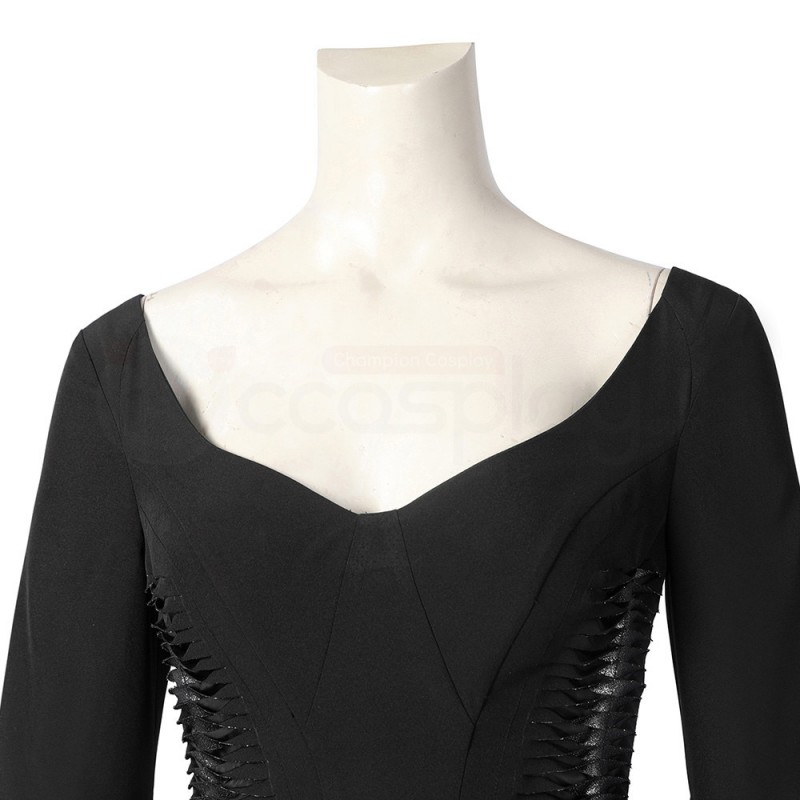 Wednesday Addams Morticia Cosplay Costumes Black Dress