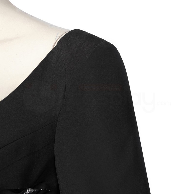 Wednesday Addams Morticia Cosplay Costumes Black Dress