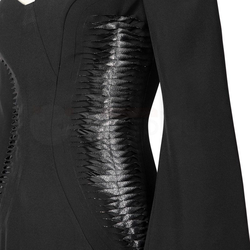 Wednesday Addams Morticia Cosplay Costumes Black Dress
