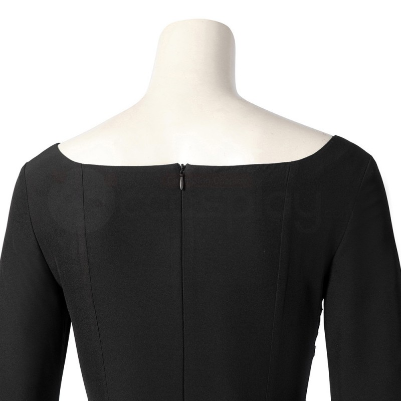 Wednesday Addams Morticia Cosplay Costumes Black Dress