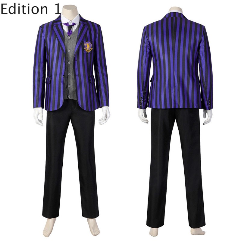 Boys Academy Uniform Wednesday Addams Cosplay Costumes