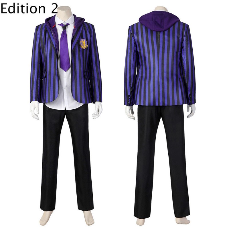 Boys Academy Uniform Wednesday Addams Cosplay Costumes