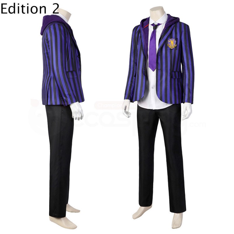 Boys Academy Uniform Wednesday Addams Cosplay Costumes