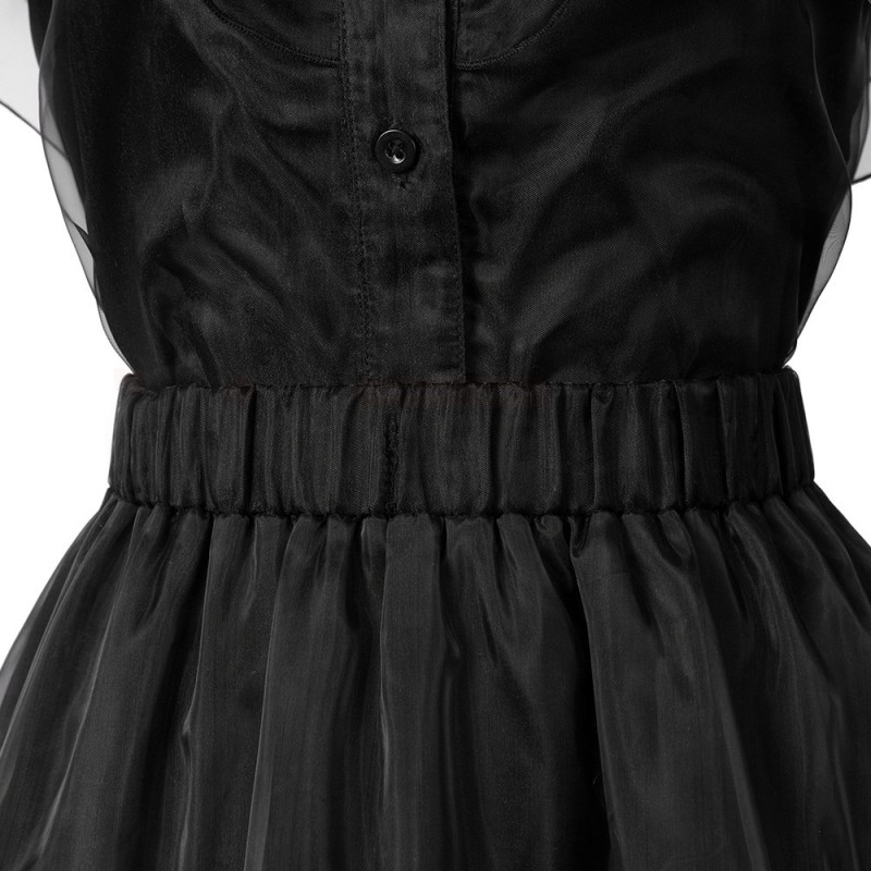 Wednesday Addams The Addams Cosplay Costumes Black Lace Dress