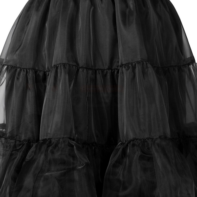 Wednesday Addams The Addams Cosplay Costumes Black Lace Dress