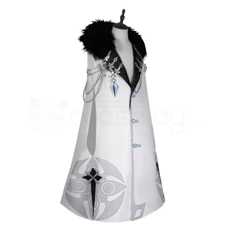 Genshin Impact Fatui Pulcinella Cosplay Costume Rooster Suit