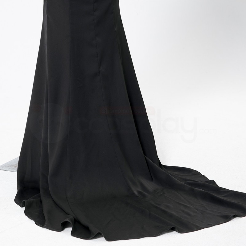 Morticia Addams Black Dress The Addams Family Cosplay Costumes