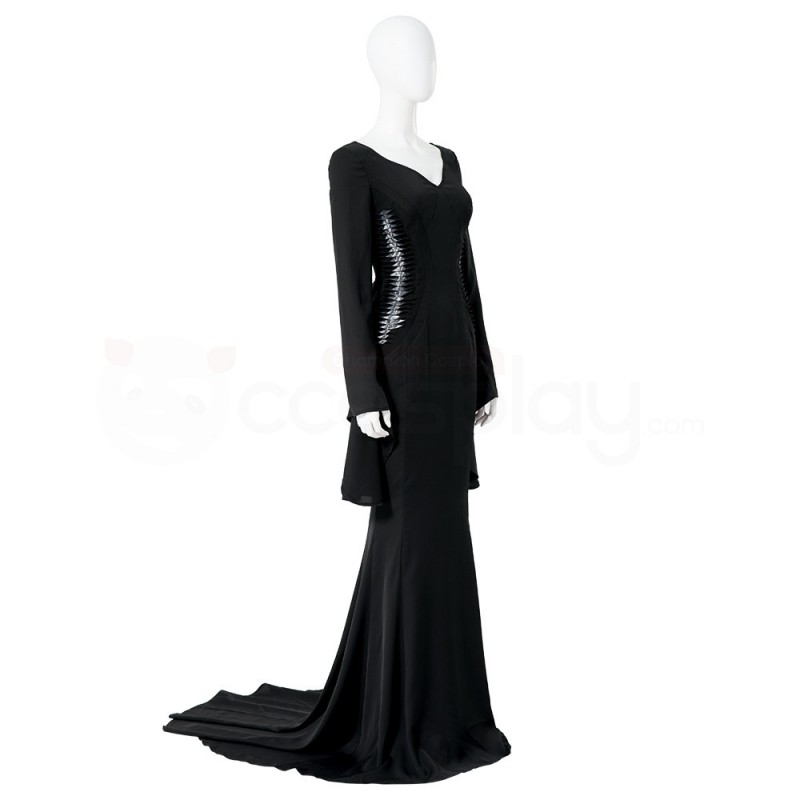 Morticia Addams Black Dress The Addams Family Cosplay Costumes