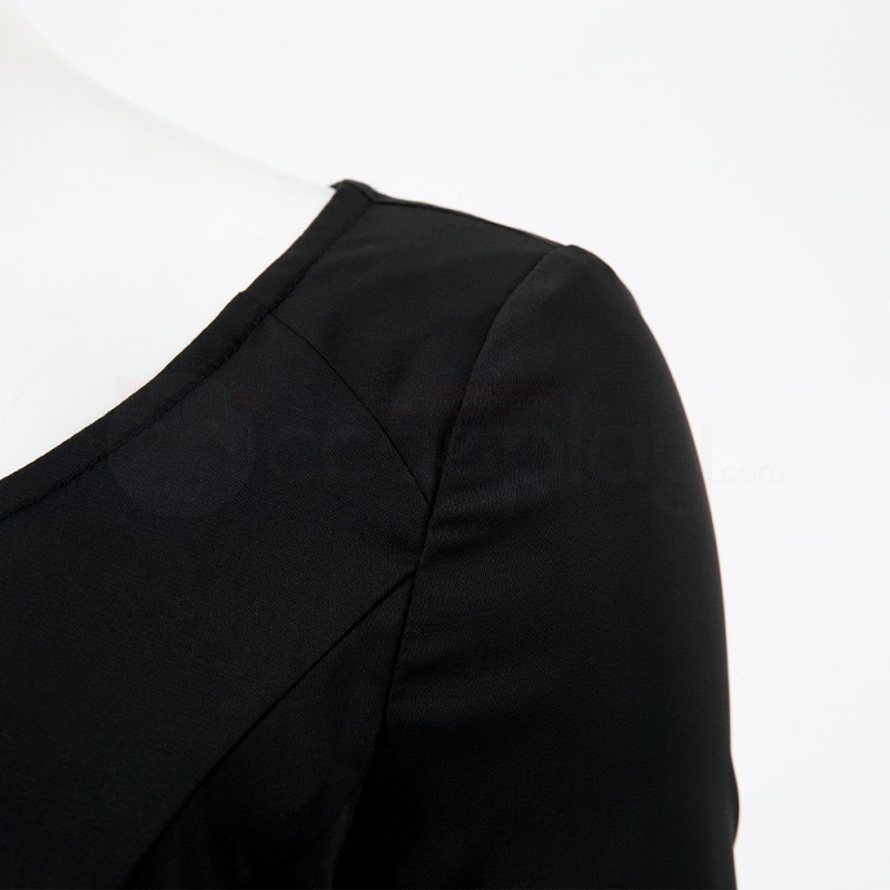 Morticia Addams Black Dress The Addams Family Cosplay Costumes