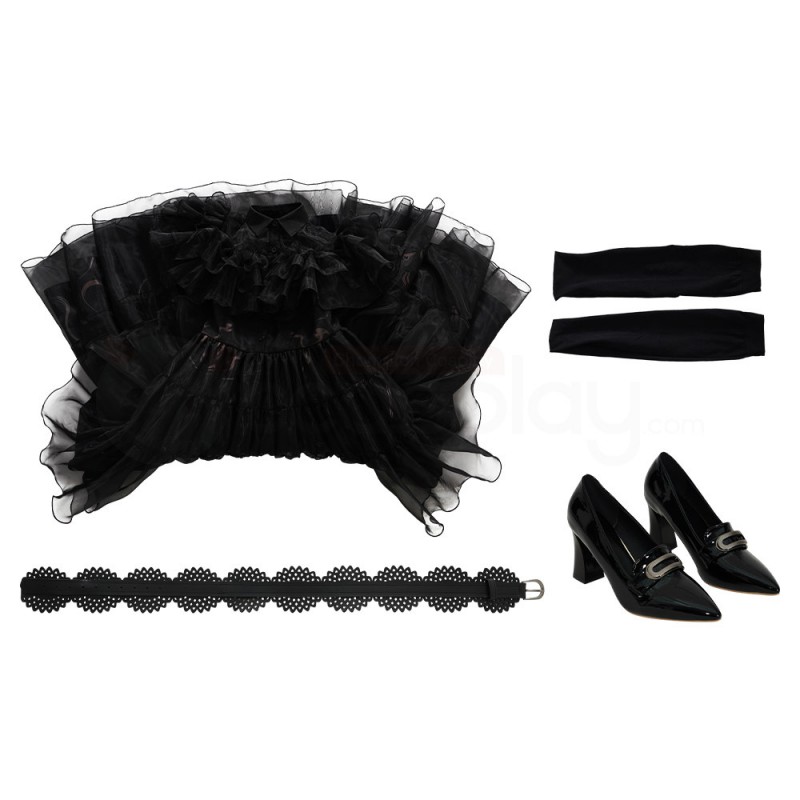 The Addams Family Black Dress Wednesday Addams Cosplay Costumes
