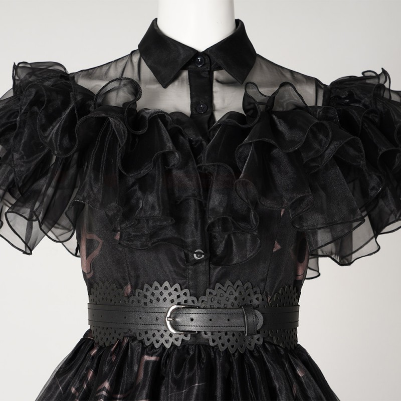 The Addams Family Black Dress Wednesday Addams Cosplay Costumes