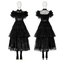 The Addams Family Black Dress Wednesday Addams Cosplay Costumes