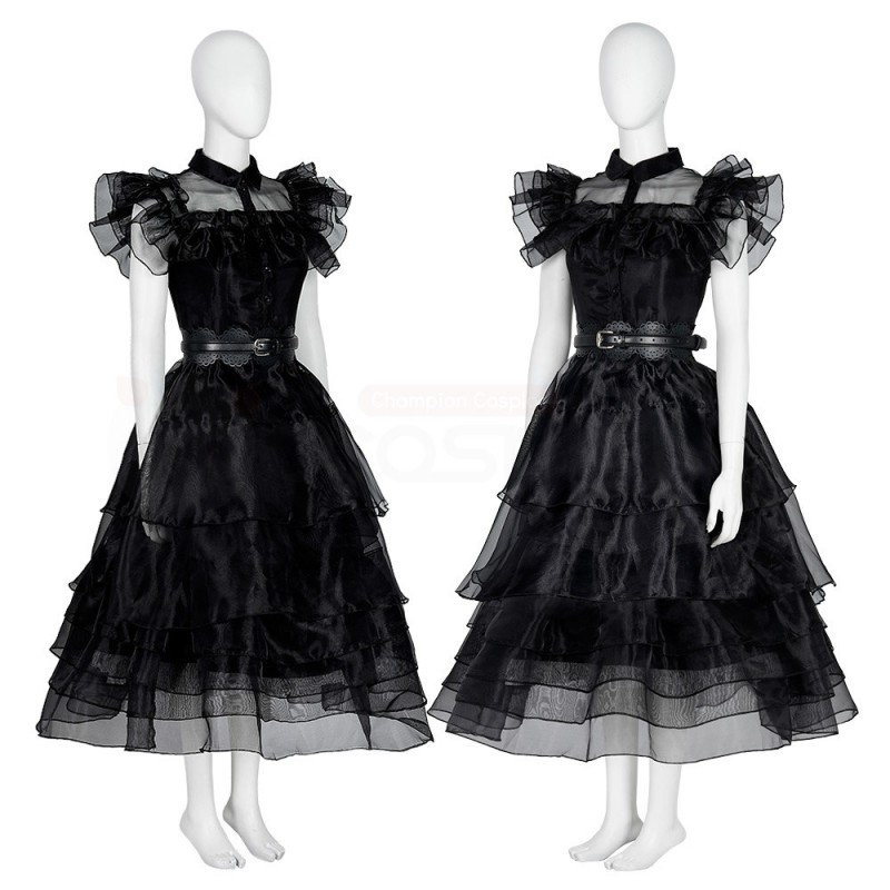 Wednesday Addams Cosplay Costumes The Addams Family Prom Dress