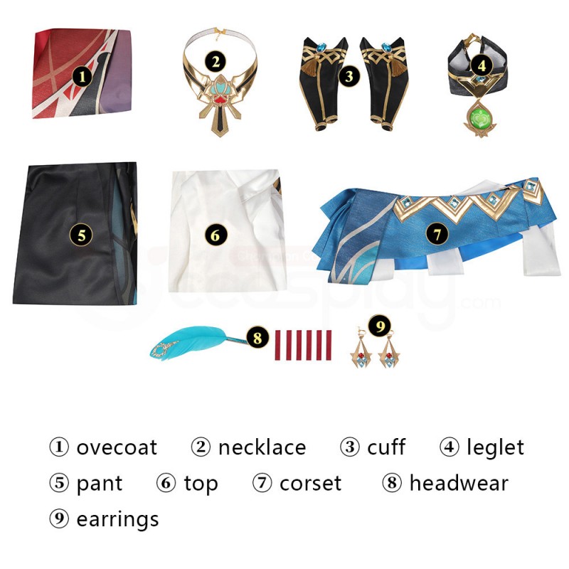 Kaveh Cosplay Costumes Game Genshin Impact Cosplay Suit