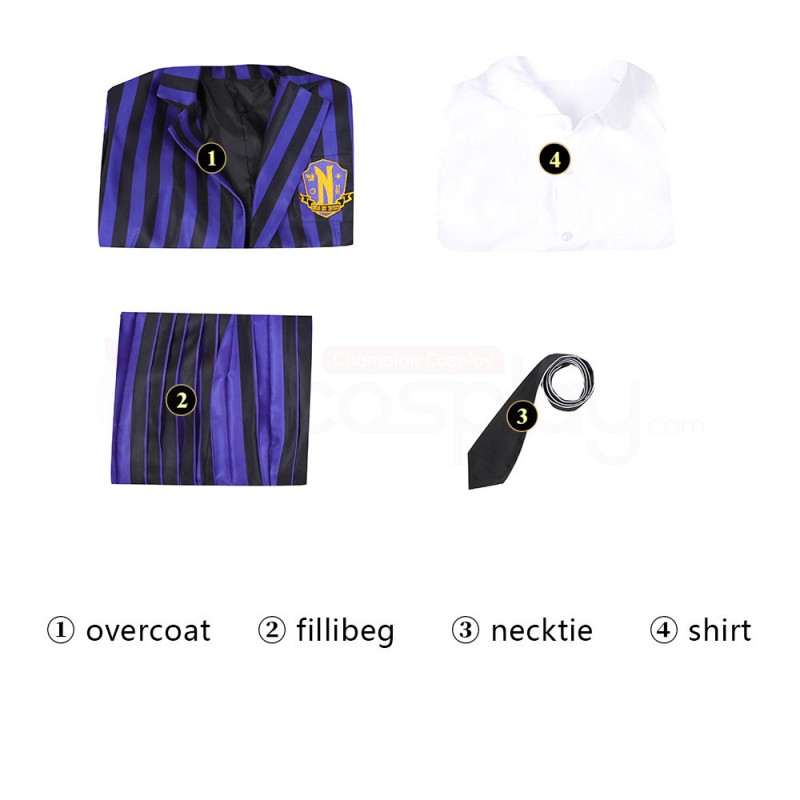Wednesday The Addams Family Nevermore Academy Uniform Enid Sinclair Bianca Barclay Cosplay Costumes