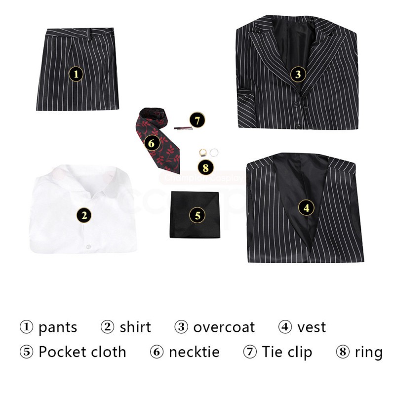 Gomez Addams Costumes The Addams Family 2022 Cosplay Suit