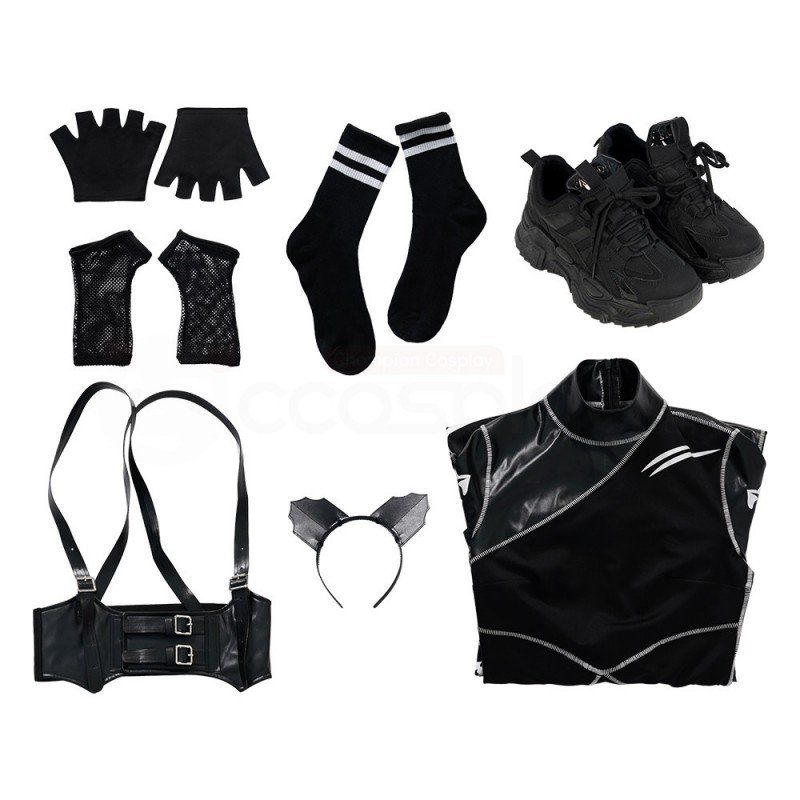 Wednesday Addams Black Jumpsuit The Addams Family Cosplay Costumes