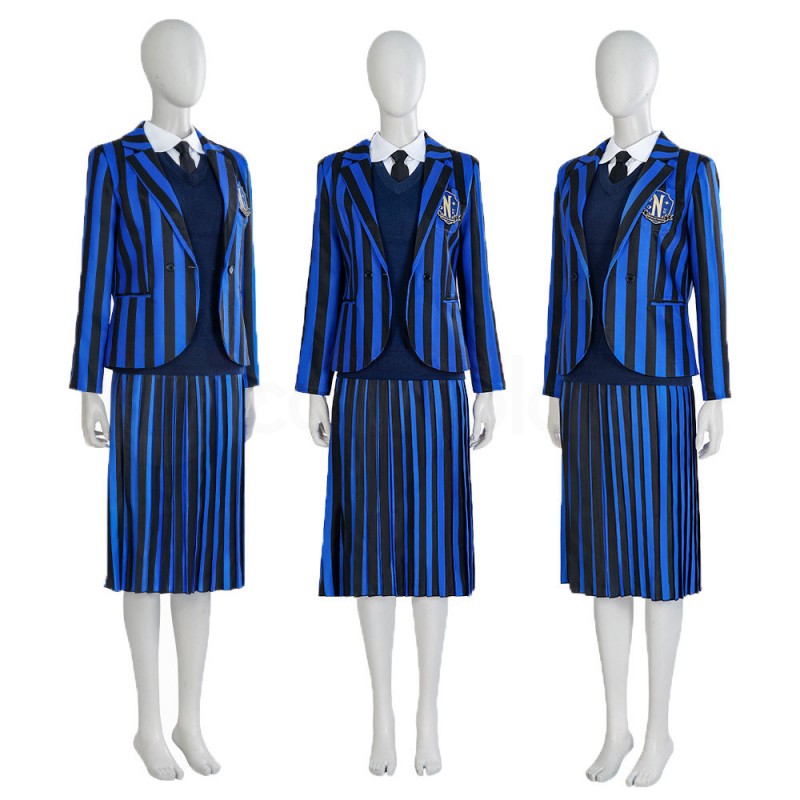 Wednesday Addams Nevermore Academy Girls Uniform Cosplay Costumes