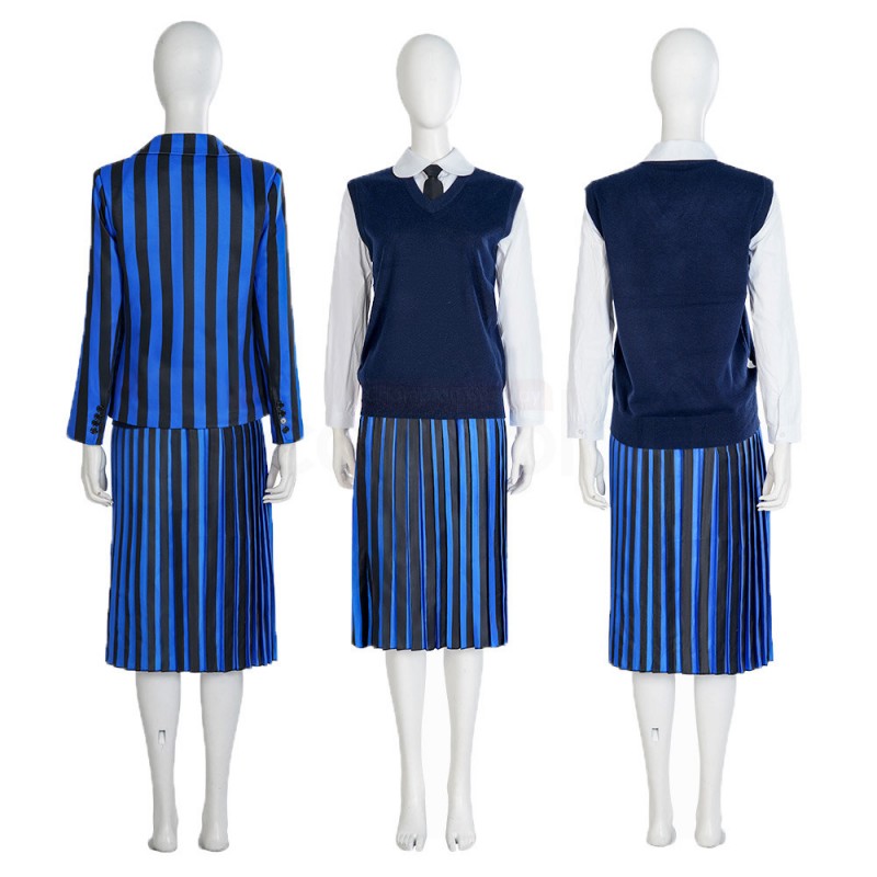 Wednesday Addams Nevermore Academy Girls Uniform Cosplay Costumes