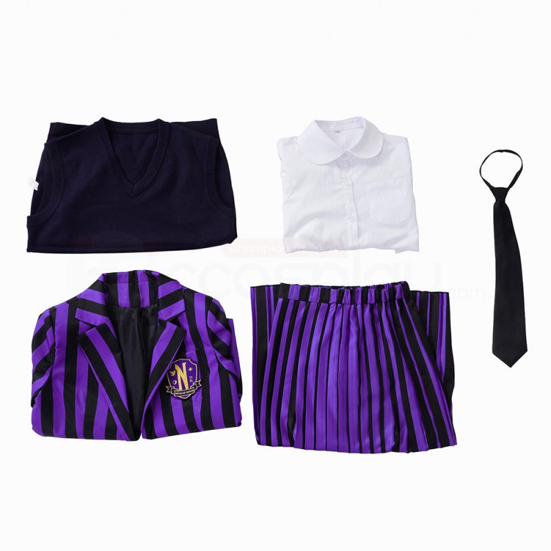 Wednesday Addams Nevermore Academy Girls Uniform Cosplay Costumes