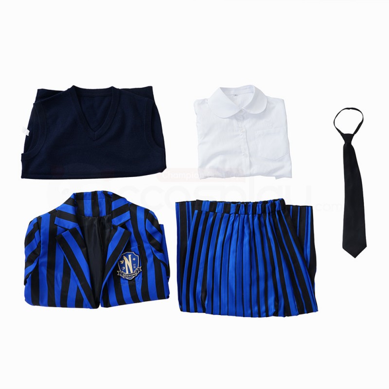 Wednesday Addams Nevermore Academy Girls Uniform Cosplay Costumes