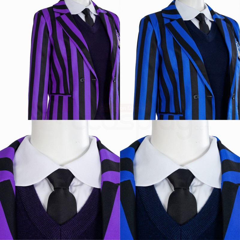 Wednesday Addams Nevermore Academy Girls Uniform Cosplay Costumes