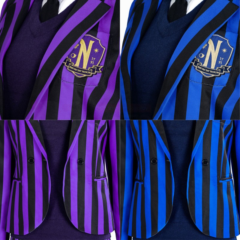 Wednesday Addams Nevermore Academy Girls Uniform Cosplay Costumes
