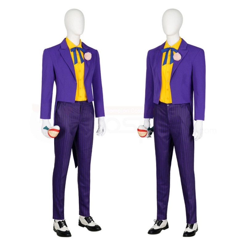Prince of Crime 1992 Jack Napier BT Comic Cosplay Costumes Purple Suit