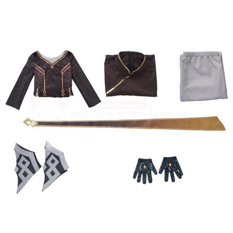 Zhongli Cosplay Costumes Genshin Impact Halloween Suit