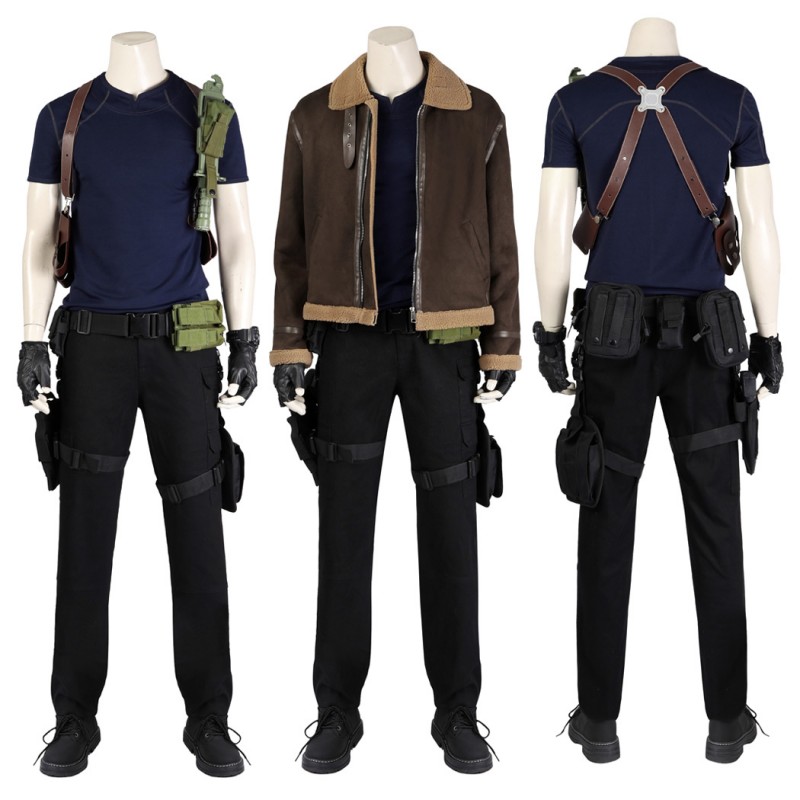 Resident Evil 4 Remake Cosplay Costumes Leon S Kennedy Suit