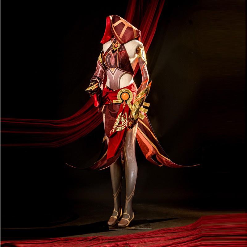 Genshin Impact Gilded Brigade Blazing Sand Narrator Cosplay Costumes ...