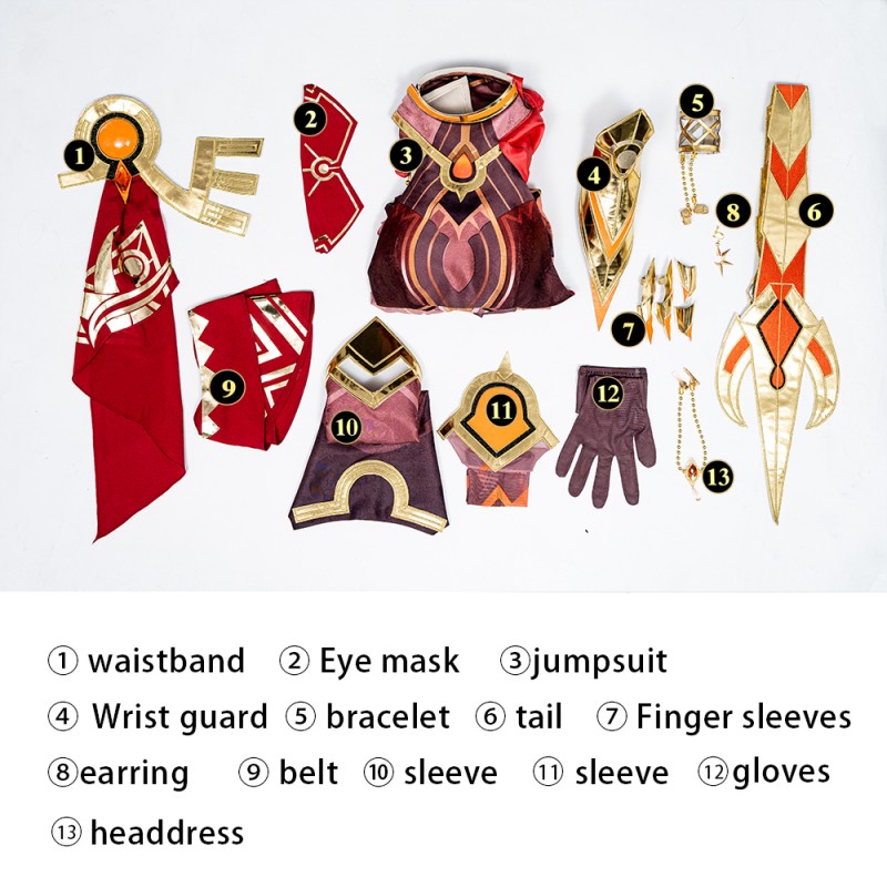 Genshin Impact Gilded Brigade Blazing Sand Narrator Cosplay Costumes