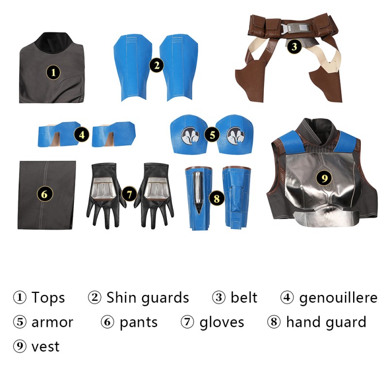 Bo-Katan Kryze Cosplay Costumes The Mandalorian Season 3 Halloween Suit