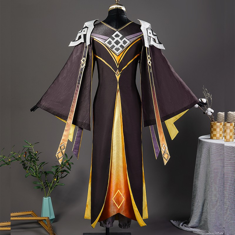 Genshin Impact Rock King Zhongli Cosplay Costumes