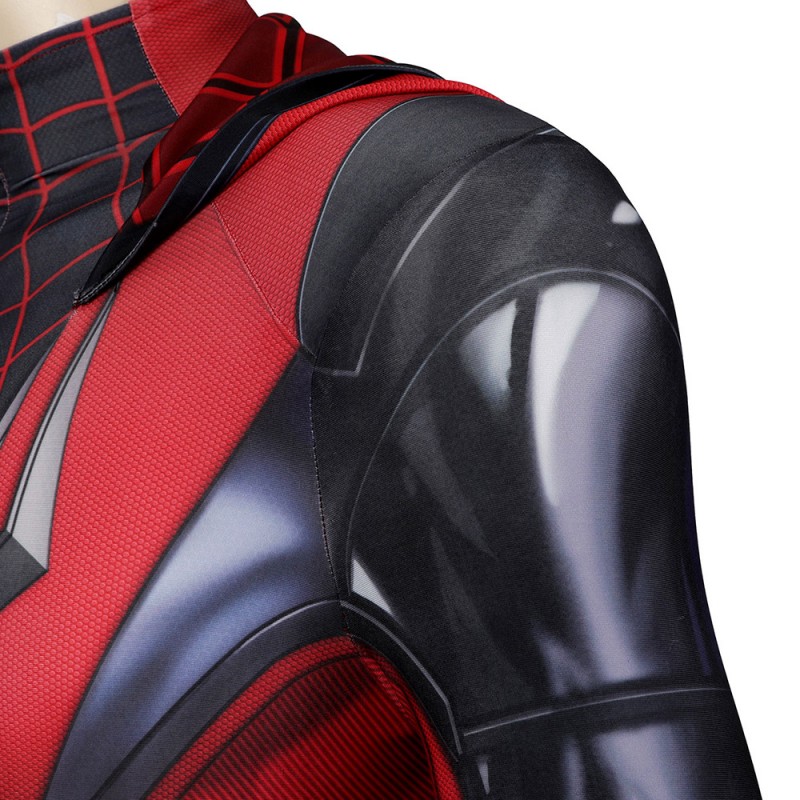 Miles Morales PS5 Crimson Cowl Suit Spider-Man Cosplay Costumes